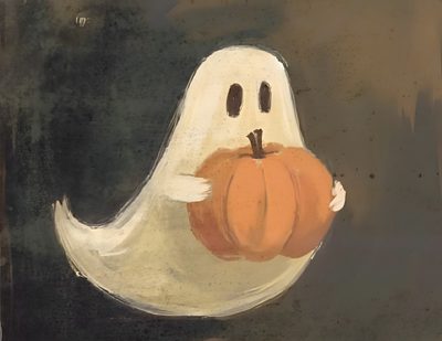 Add a touch of spooky-cute charm to your fall décor with this Ghost Holding a Pumpkin print! 👻🎃 Perfect for Halloween decorating—just download, print, and frame! Halloween Ghost Pumpkin, Halloween Gallery, October Aesthetic Pictures, Spooky Ghost, Halloween Arts, Halloween Core Aesthetic, Simple Ghost Painting, Halloween Widgets, Ghost On Pumpkin Halloween Widget Ideas Halloween Ghost Pumpkin, Halloween Gallery, October Aesthetic Pictures, dark olive green