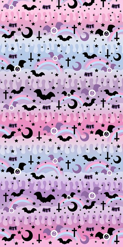 a pink and blue pattern with crosses on it Pastel Goth Halloween Pastel Goth Background, Pastel Goth Love Pattern, Pastel Goth Aesthetic Background, thistle