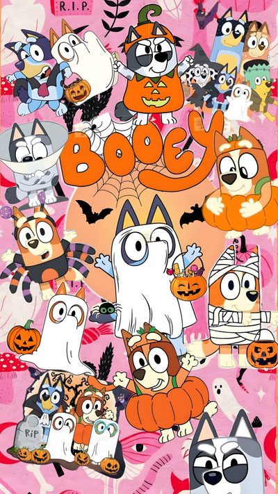 Halloween Wallpaper Backgrounds, Cheetah Print Wallpaper, Halloween Wallpaper, Print Wallpaper, Cheetah Print, Wallpaper Backgrounds, Dibujos Animados Bonitos, Favorite Character, Collage Bluey And Bingo Halloween Halloween Backgrounds, Cheetah Print, Halloween, Print, Backgrounds, light pink