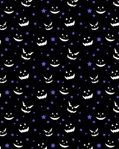 a black background with purple stars and white pumpkins Halloween Pumpkins And Stars Scattered Halloween Stars, Hd, Purple Halloween Pattern Background, black