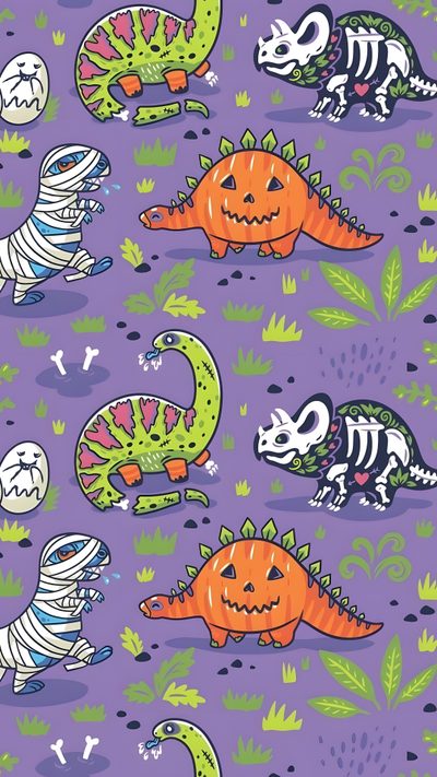 halloween dinosaurs and pumpkins on purple background Dinosaur Halloween Cute Halloween Dinosaur, Cute Halloween For Boys, Halloween Dinosaur Hd, light slate gray
