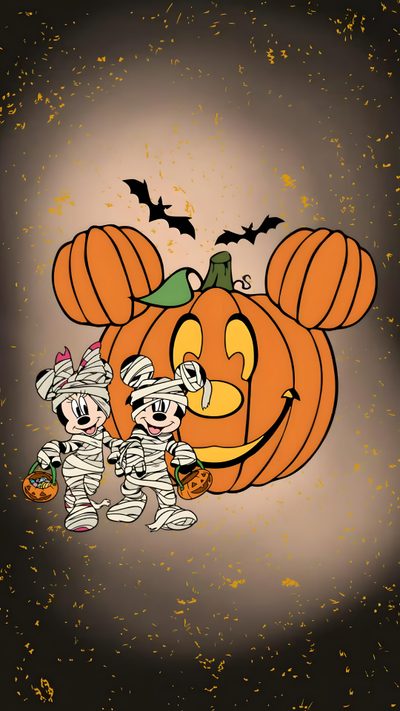 mickey mouse and friends in front of a pumpkin Disney World Halloween Mickey Pumpkin, Disney Halloween Aesthetic, Cute Halloween Disney, dark olive green