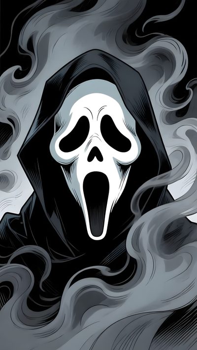 Ghostface Killer Wallpaper, Ghostface Head Drawing, Ghost Face Background, Ghost Face On The Phone, Scary Movie Art, Ghostface Anime, Scary Movie Ghostface, Ghostface Wallpaper Iphone, Ghostface Phone Halloween For Boys Ghostface Killer, Ghostface Head Drawing, Ghost Face Background, dark slate gray