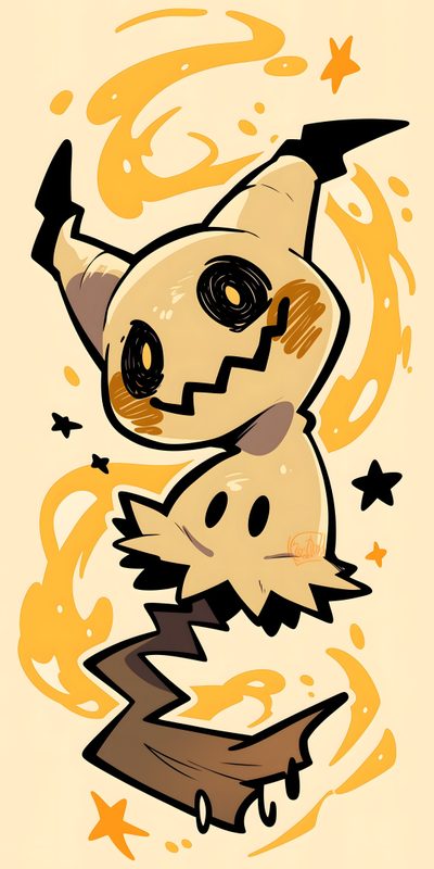 Pokémon Anime, Mimikyu Pokemon Fanart, Drawing Pokemon Characters, Mimikyu Pokemon Art, Pokemon Face, Pokemon Drawings Cute, Pokemon Binder Art Cover, Anime Drawing Inspiration, Favorite Pokemon Halloween Mimikyu Pokémon Anime, Mimikyu Pokemon Fanart, Drawing Pokemon Characters, bisque