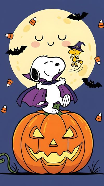 snoop on top of a pumpkin with bats Cute Cute Snoopy Halloween Snoopy, Snoopy Halloween, Peanuts Halloween, Halloween Coloring, dim gray