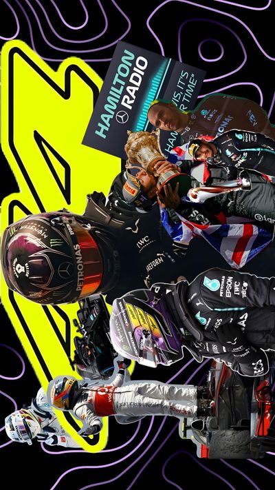 a man riding a snowboard down the side of a ski slope in front of a yellow and black background Halloween Lewis Hamilton Collages Hd Lewis Hamilton 4k Pc, Hamilton Ipad, Lewis Hamilton 4k, black