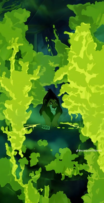 the lion and the mouse in disney's jungle book, which is featured as an animated Lion King Halloween Scar Art, Scar 4k, Scar Hd, Kion, Lion King Scar Lion King, Scar And Mufasa, forest green