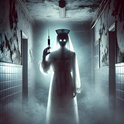 Horror Ghost Photos, Most Horror Ghost Pics, Ghost Movies Horror, Haunted Hill Nurse, Hospital Ghost, Sci-fi Horror Movie Inspiration, Horror Ghost Images, Nurse Nightmare, Chiaroscuro Horror Halloween Nurse Horror Ghost Photos, Most Horror Ghost Pics, Ghost Movies Horror, Haunted Hill Nurse, dim gray