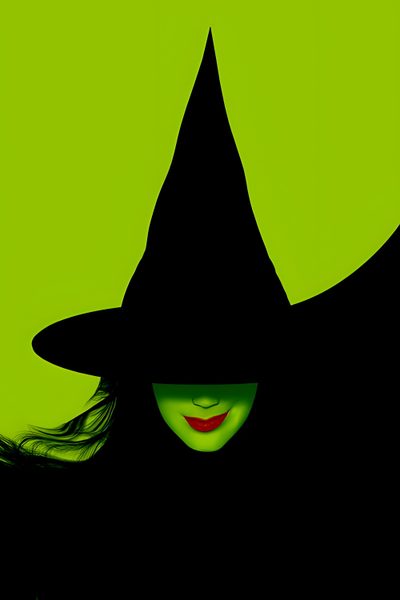 a woman wearing a witches hat and green eyes Wicked Halloween Wicked Green Background, Elphaba Green Background, Elphaba Iphone, black