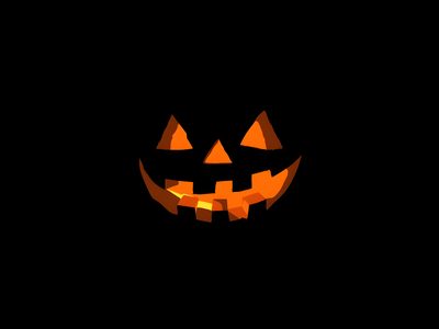 a glowing jack - o'- lantern pumpkin in the dark with its eyes open Halloween Watch Face Jack O Lantern Icon, Jack O Lantern, Jack O Lantern Background, black