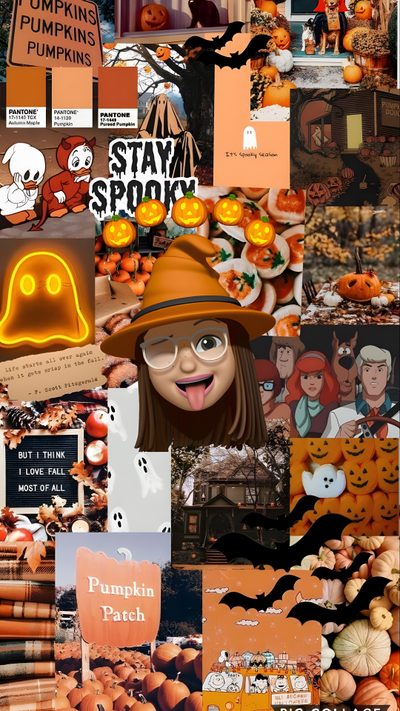 a collage of halloween pictures with pumpkins Halloween Emoji Maple Pumpkin, Pumpkin Patch, Halloween, sienna