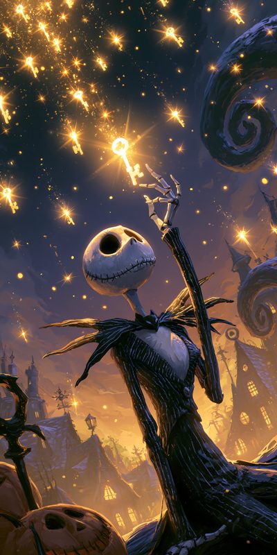 a painting of jack skellingy from the nightmare Halloween Iphone Nightmare Before Christmas Christmas Halloween, Jack Skellington Christmas, Jack Skellington Fall, dark slate gray