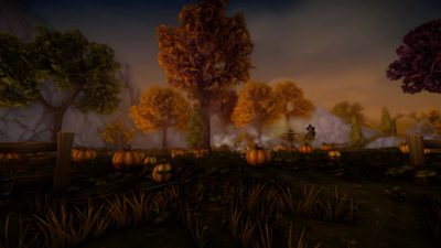 an animated scene with pumpkins in the foreground and trees on the other side Star Stable Halloween 4k Sso Halloween, Star Stable Offers, Star Stable Halloween Background, black