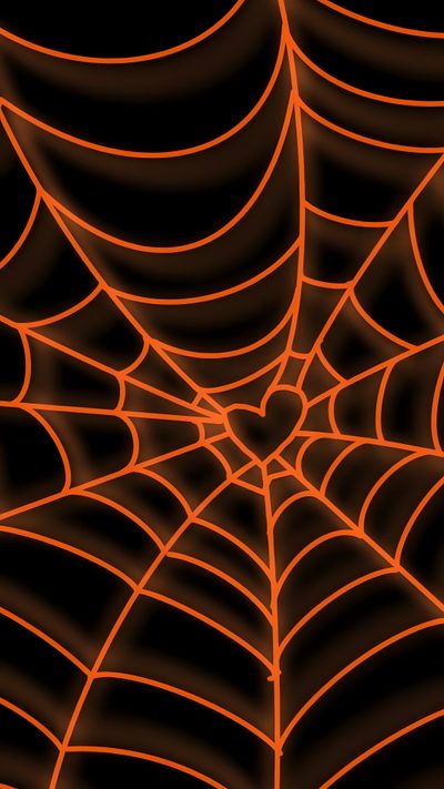 an orange spider web pattern with black background Halloween Colors Orange Spider Web, Orange Spider Man, Glow In The Dark Halloween, black