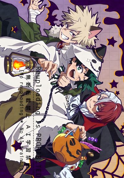 an image of anime characters with pumpkins My Hero Academia Halloween Anime Halloween, Bakugou Manga, The Three Musketeers, Hero Costumes, gray