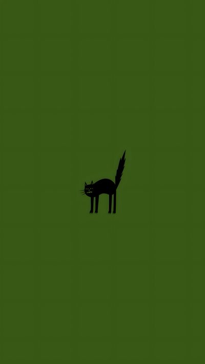 a black cat standing in the middle of a green wall with an angel wing on it's tail Halloween Black Cat Green Green Fall, Spooky Green Halloween, Halloween Green Aesthetic,