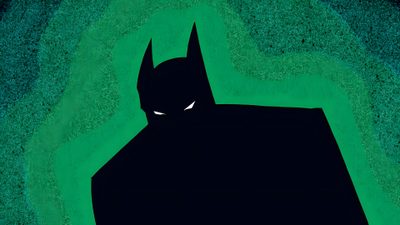the silhouette of a batman standing in front of a green background Batman The Long Halloween Batman Black Background, Batman Yellow Background, Batman Computer, forest green