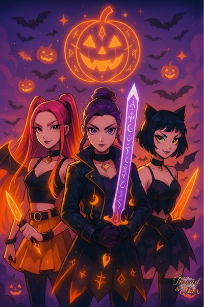 ✨ KPOP Demon Hunters ✨ Not just art — a neon spell. Three witches. One realm. Blades of fire + shadow. ⚔️  Print it. Frame it. Let their power guard your walls. Instant download → instant magic.  🖤 Limited vibe. Infinite energy. Click to claim your coven. Demon Hunters Artwork, Kpop Demon Hunters Jack O Lantern, Kpop Demon Hunters Zoey Deviantart, Kpop Demon Hunters Halloween Pumpkin, Kpop Demon Hunters Deviantart, Halloween Wallpaper Kpop Demon Hunters, Halloween Kpop Demon Hunters Background, Kpop Demon Hunters Halloween, Girls Bedroom Art Halloween Kpop Demon Hunters Demon Hunters Artwork, Kpop Demon Hunters Jack O Lantern, Kpop Demon Hunters Zoey Deviantart, dark slate gray