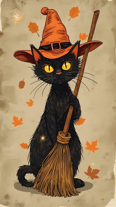 Halloween Cat Drawing, Black Cat Halloween Drawings, Black Cat Drawing Halloween, Black Cat Halloween Drawing, Cat Drawing Halloween, Black Cat Fall Drawing, Fall Cat Drawing, Black Cat Halloween Wallpaper, Halloween Cat Illustration Cute Retro Style Halloween Black Cats Halloween Cat Drawing, Black Cat Halloween Drawings, Black Cat Drawing Halloween, dark khaki