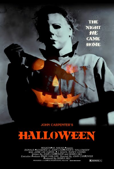 a movie poster for the film best of our halloween starring jack - o'- lantern Halloween 1978 4k Halloween 2 Poster, Halloween Original Poster, Original Halloween Movie Poster, black