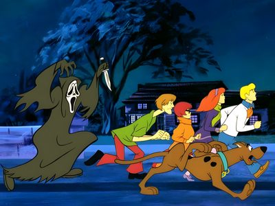 scooby and friends running in the street at night Scooby Doo Halloween Desktop Scooby Doo Halloween, Scooby Doo Pictures, Scooby Doo Mystery Inc, dark slate gray
