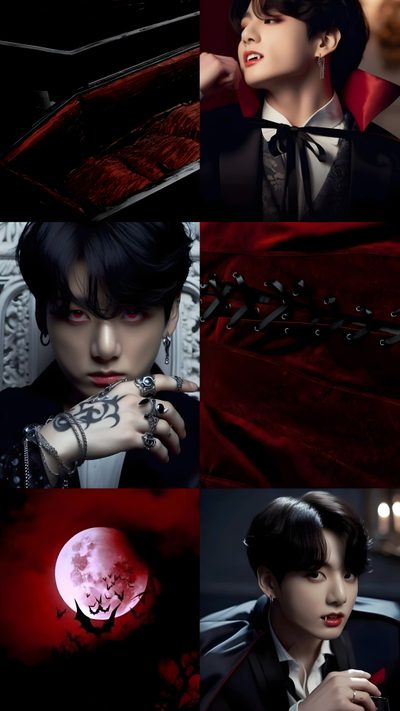 the collage shows many different images of people with tattoos on their arms and hands Jungkook Halloween Bts Vampire Group Photo, black