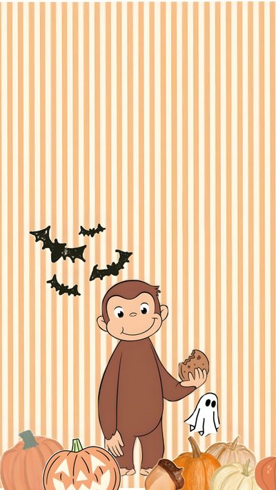 Curios Gorge Wallpaper Ipad, Halloween Wallpaper Cute, Cute Fall Backgrounds, Halloween Wallpaper Backgrounds, L Wallpaper, Curious George Wallpaper Ipad Halloween, Wallpaper Iphone Summer, Curios George Background Fall, Curious George Cartoon Curious George Halloween Curios Gorge Ipad, Halloween Cute, Cute Fall Backgrounds, navajo white