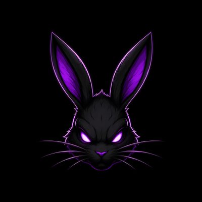 a purple rabbit's head with glowing eyes on a black background in the dark Halloween Bunny Hd Itachi Uchiha Art, New Dj, Abstract Backgrounds, Magic Forest, Best Love Lyrics, black