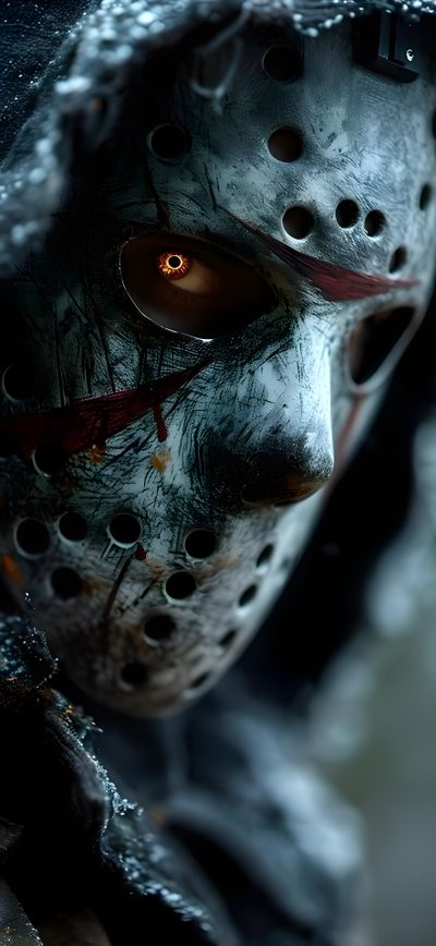 an image of a person wearing a mask Halloween Mask Jason Voorhees 4k, Jason Voorhees Iphone, Jason Voorhees Face, dark slate gray