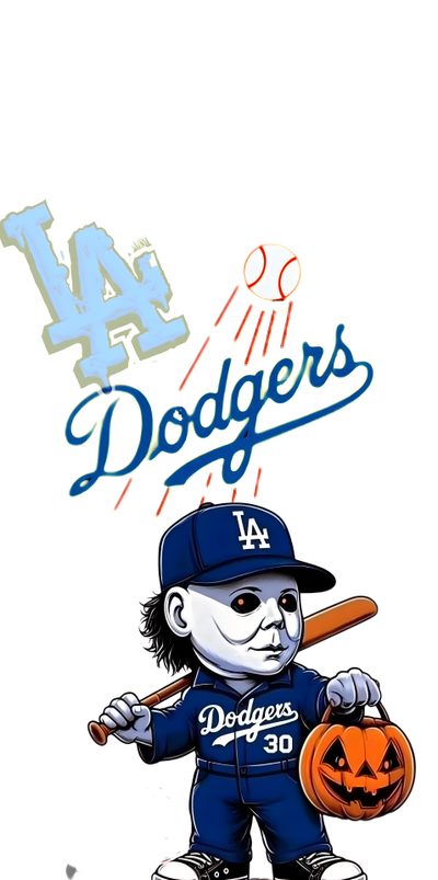 a drawing of a baseball player holding a bat and pumpkin in front of the number four Dodgers Halloween Dodgers Nation, Halloween Contest, Back, Chicano Drawings, Dodgers Fan, Club América, white