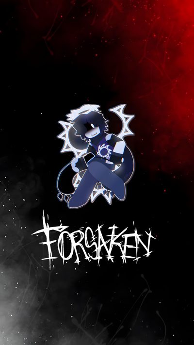 an image of a black and red background with the word forsaken on it Forsaken Halloween Dibujos Animados Bonitos, Art Reference, Dibujos Bonitos, black