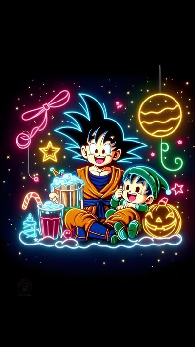 an image of a cartoon character sitting on the ground Dragon Ball Halloween Instagram, black