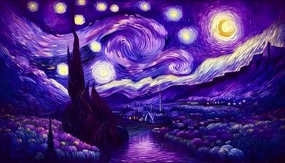 an image of a painting that looks like it has been painted with purple and yellow colors Purple Halloween Laptop Windows Background, Background For Keyboard, Aesthetic Tablet, indigo