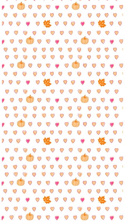 a white background with hearts and pumpkins Roller Rabbit Halloween Preppy Autumn Background, Preppy Fall Backgrounds, Fall Background Preppy, white