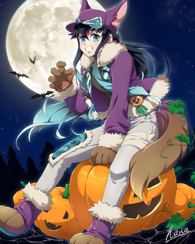 an anime character sitting on top of a pumpkin Halloween Muichiro Muichiro Halloween Costume, Muichiro Halloween Pfp, Anime Dubbed, dim gray