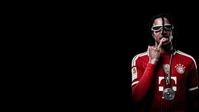 a man with sunglasses on his face is making a gesture to the camera while wearing a red shirt Juvea Halloween 4k 1900x1080, Olise Pc, With Aura, Soccer Players, 1980x1080, Pc 1920x1080, black