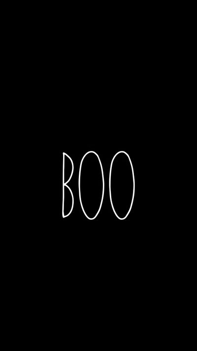 the word boo written in white on a black background Halloween Boo - Anthracite Widget Iphone Aesthetic Halloween, Halloween Black, Halloween Widget Ideas,