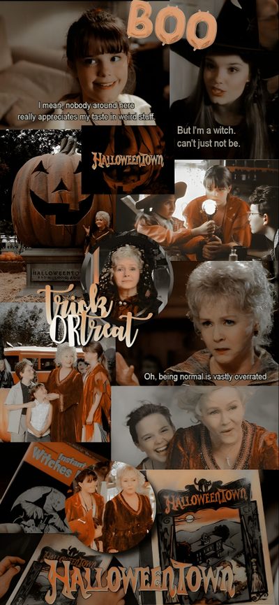 an advertisement for halloween movies with pumpkins on it Halloweentown Aesthetic Halloween Movie Night Ideas, Halloweentown Halloween Theme, Halloweentown Movie Collage, dark olive green
