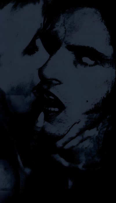 two people are kissing in the dark with their faces painted black and white, while one person has his mouth open Type O Negative And Pantera On Halloween Cool, Peter Steele, Live, Type 0 Negative, Type O Negative, black