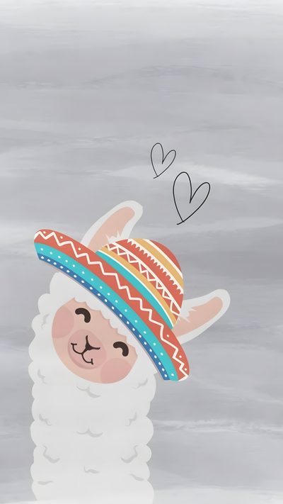 an illustration of a llama wearing a sombrero with hearts on it's forehead Halloween Loving Llamas - Grey Stripes Llama, Tote Bag Design, Alpaca, Canvas Tote, Bags Designer, silver