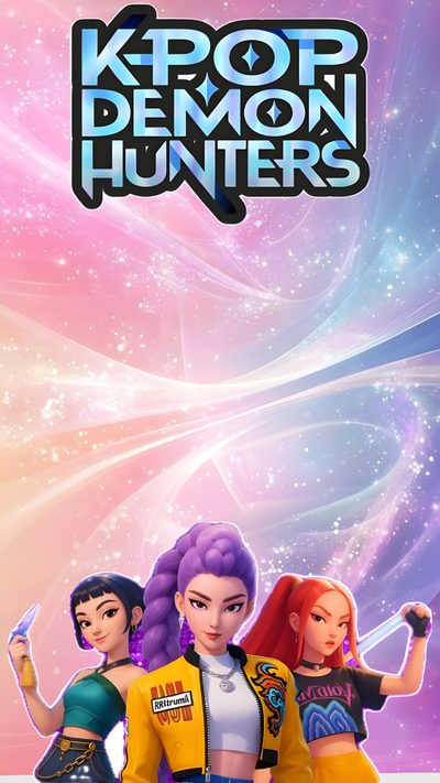 the kpop demon hunters movie poster with three girls standing in front of an abstract background Halloween Kpop Demon Hunters Funny Dog Jokes, Dog Jokes, Demon Hunter, Funny Dogs, Funny, Dogs, thistle