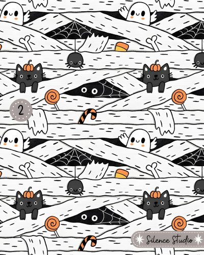 halloween themed wallpaper with bats and ghost faces Halloween Monster Pattern Cute Spooky Halloween Pattern, Spooky Pattern, Halloween Seamless, white smoke