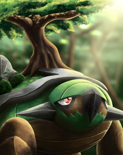 a green bird sitting on top of a rock next to a tree Halloween Torterra Torterra Dynamax, Torterra Pfp, Torterra Tattoo, Torterra Background, dark olive green