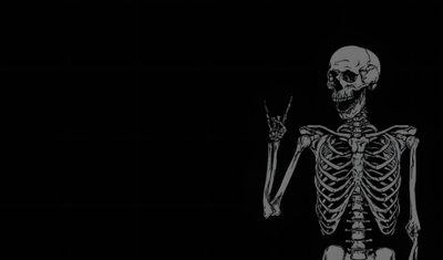 a skeleton holding a knife in the dark Laptop Hd 1080p Aesthetic Halloween Skeleton Desktop, Black And White Mc, Computer Aesthetic Black,