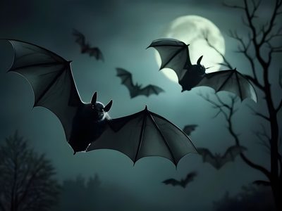 bats flying in the night sky with full moon behind them Halloween Bats Desktop Bat Flying In Dark, Bat At Night, Bat Silhouette In Dark Sky, dark slate gray