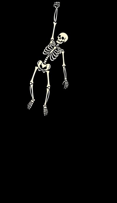 a skeleton is flying through the air Halloween Iphone Skeletons Lock Background, Unique Hd, Skeleton, Aesthetic Boys, Hanging, black