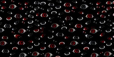 many red and black circles on a black background Halloween Eyeballs Red-01 Desktop Eyes, Eyes Pc, Horror Aesthetic Desktop, Creepy Laptop, Laptop Emo, black