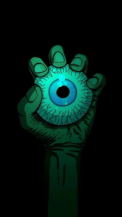 a hand holding up an evil looking eye in the dark, with green paint on it Eyeball Halloween Eye Ball, Spooky Eyeball, Eyeball Iphone, Creepy Eyeball, All Seeing Eye 4k, Eyeball, black