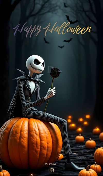 a skeleton sitting on top of a pumpkin Happy Halloween Jack Skellington Christmas Love, Pumpkin King, Jack Skellington, Nightmare Pumpkin King, black