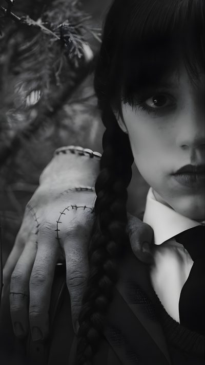 a woman with long braids wearing a suit and tie Wednesday Addams Halloween Wednesday Addams Tattoo, Wednesday Costume, San Juditas, dark slate gray